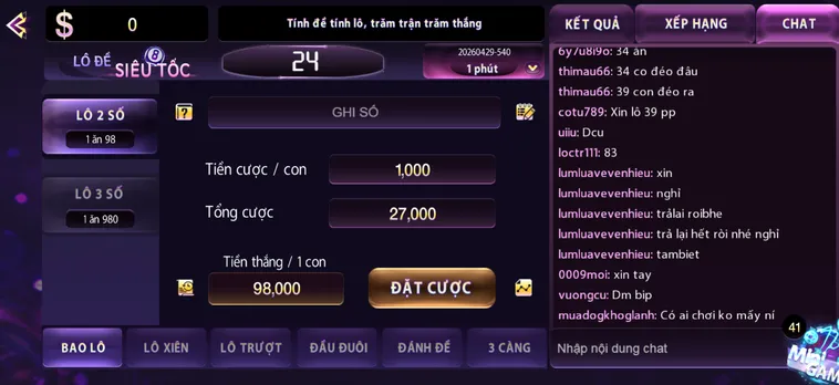 Trải Nghiệm Lô Đề Siêu Tốc Tại 789Club Với Tốc Độ Quay Thưởng Chỉ 1 Phút