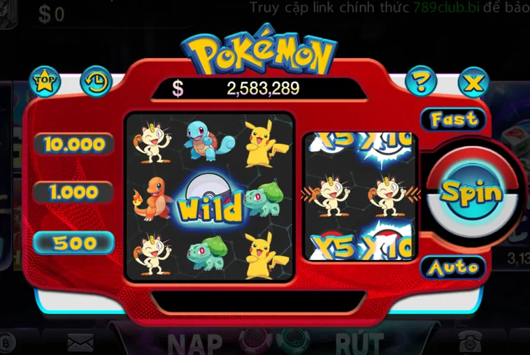 Minigame Pokemon Tại 789Club Hành Trình Thu Phục Bảo Bối Nhận Thưởng Cực Khủng