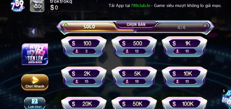 Kinh Nghiệm Chơi Tiến Lên Miền Nam Tại 789Club Luôn Thắng Lớn