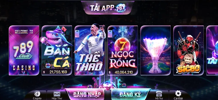 Sảnh game 789Club đa dạng hình thức đồ họa 3D thu hút người chơi.