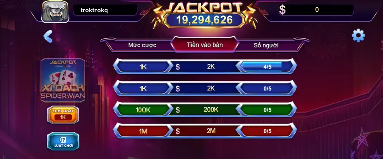 Xì Dách Spidermen Tại 789Club Trải Nghiệm Lối Chơi Mới Lạ Nhận Quà Cực Khủng
